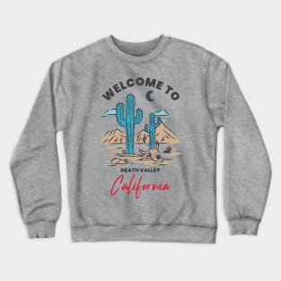 Death Valley California Desert Cactus Crewneck Sweatshirt